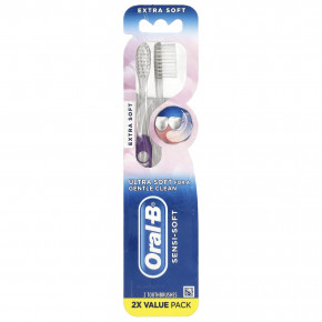 Oral-B, Sensi-Soft, зубные щетки, Extra-Soft, 2 зубные щетки - описание | фото