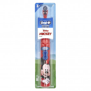 Oral-B, Зубная щетка на батарейках, мягкая, для детей от 3 лет, Disney Junior Mickey, 1 зубная щетка - описание | фото