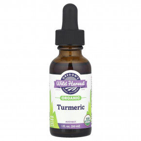 Oregon's Wild Harvest, экстракт органической куркумы, 30 мл (1 жидк. унция) - описание | фото