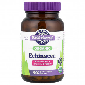 Oregon's Wild Harvest, органическая эхинацея, 90 органических веганских капсул - описание | фото