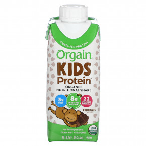 Orgain, Kids Protein, органический питательный коктейль, шоколад, 4 пакетика по 244 мл (8,25 жидк. унц.) в Москве - eco-herb.ru | фото