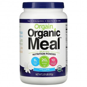 Orgain, Organic Meal, универсальный пищевой порошок, ваниль, 912 г (2,01 фунта) - описание