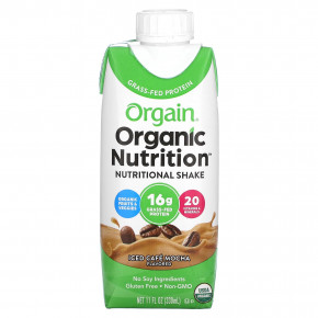 Orgain, Organic Nutrition, питательный коктейль, ледяной кофейный мокко, 4 пакетика, по 330 мл (11 жидк. унц.) в Москве - eco-herb.ru | фото