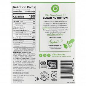 Orgain, Organic Protein™, порошок из растительных ингредиентов, шоколадная помадка, 10 пакетиков по 46 г (1,62 унции) в Москве - eco-herb.ru | фото