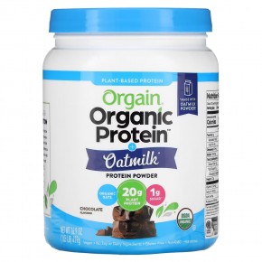 Orgain, Органический протеиновый порошок с овсяным молоком, растительный, шоколад, 479 г (1,05 фунта) в Москве - eco-herb.ru | фото