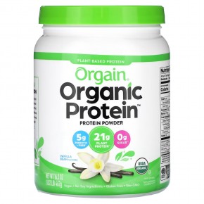 Orgain, Органический протеиновый порошок, растительная, ваниль, 462 г (1,02 фунта) - описание