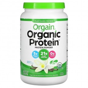 Orgain, Органический белковый порошок, растительный, стручки ванили, 920 г (2,03 фунта) - описание