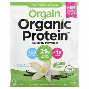 Orgain, Organic Protein™, растительный протеин в порошке, со вкусом ванили, 10 пакетиков по 46 г (1,62 унции) в Москве - eco-herb.ru | изображение Orgain, Organic Protein™, растительный протеин в порошке, со вкусом ванили, 10 пакетиков по 46 г (1,62 унции) в Москве - eco-herb.ru | фото