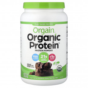Orgain, Organic Protein™, органический протеин в порошке, сливочно-шоколадная помадка, 920 г (2,03 фунта) - описание