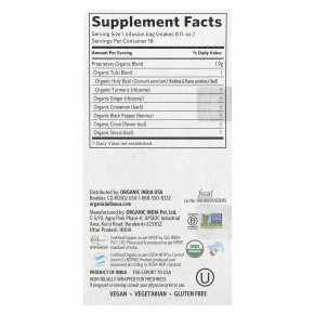 Organic India, чай тулси с куркумой и имбирем, без кофеина, 18 пакетиков для заваривания, 34,2 г (1,2 унции) в Москве - eco-herb.ru | изображение Organic India, чай тулси с куркумой и имбирем, без кофеина, 18 пакетиков для заваривания, 34,2 г (1,2 унции) в Москве - eco-herb.ru | фото