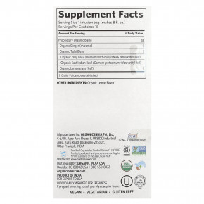 Organic India, чай тулси с лимоном и имбирем, без кофеина, 18 пакетиков для заваривания, 36 г (1,27 унции) в Москве - eco-herb.ru | изображение Organic India, чай тулси с лимоном и имбирем, без кофеина, 18 пакетиков для заваривания, 36 г (1,27 унции) в Москве - eco-herb.ru | фото