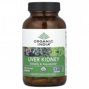 Organic India, Liver Kidney, 180 вегетарианских капсул - описание