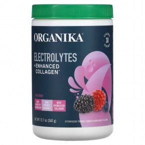 Organika, Electrolytes + Enhanced Collagen, Wild Berry, 12.7 oz (360 g) - описание