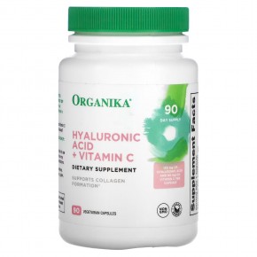 Organika, Hyaluronic Acid + Vitamin C, 90 Vegetarian Capsules в Москве - eco-herb.ru | фото