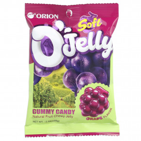 Orion, Soft O'Jelly Gummy Candy, виноград, 66 г (2,33 унции) - описание | фото