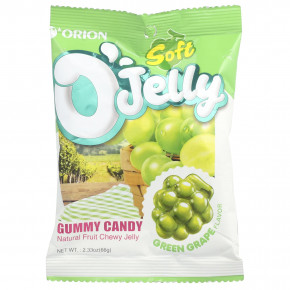 Orion, Soft O'Jelly Gummy Candy, зеленый виноград, 66 г (2,33 унции) - описание