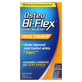 Osteo Bi-Flex, Здоровье суставов, тройная сила, 40 таблеток в оболочке - описание