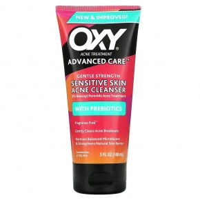 Oxy Skin Care, Очищающее средство от акне для чувствительной кожи с пребиотиками, без отдушек, 148 мл (5 жидк. Унций) в Москве - eco-herb.ru | фото
