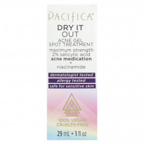 Pacifica, Dry It Out, Гель для лечения пятен от прыщей, максимальная сила, 1 жидкая унция (29 мл) в Москве - eco-herb.ru | фото