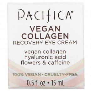 Pacifica, Vegan Collagen, Восстанавливающий крем для кожи вокруг глаз, 0,5 жидкой унции (15 мл) в Москве - eco-herb.ru | фото