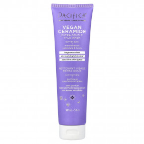 Pacifica, веганский керамид, очень нежное средство для умывания, без отдушек, 147 мл (5 жидк. унций) - описание | фото