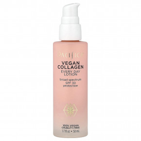 Pacifica, веганский коллаген, лосьон на каждый день, для комбинированной, сухой и стареющей кожи, SPF 30, 50 мл (1,7 жидк. унции) - описание | фото
