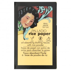 Palladio, рисовая бумажная упаковка, впитывающие жир салфетки, натуральный RPA3, 40 шт. - описание