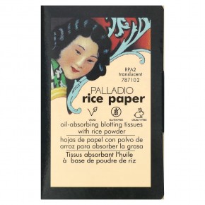 Palladio, рисовая бумажная упаковка, промокательные салфетки, впитывающие жир, полупрозрачные RPA2, 40 шт. - описание