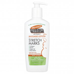 Palmer's, Cocoa Butter Formula®, массажный лосьон от растяжек с витамином E, 250 мл (8,5 жидк. унции) в Москве - eco-herb.ru | фото