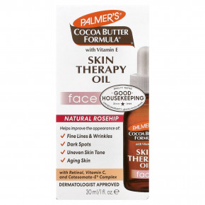 Palmer's, Cocoa Butter Formula® с витамином E, лечебное масло для кожи лица, натуральный шиповник, 30 мл (1 жидк. унция) в Москве - eco-herb.ru | фото