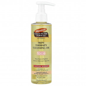 Palmer's, Cocoa Butter Formula® с витамином Е, очищающее масло для кожи, для лица, для всех типов кожи, натуральный шиповник, 190 мл (6,5 жидк. унции) - описание | фото