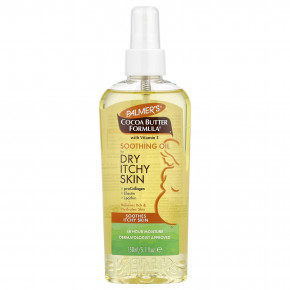 Palmer's, Cocoa Butter Formula® с витамином E, успокаивающее масло, для сухой и зудящей кожи, 150 мл (5,1 жидк. унции) - описание | фото