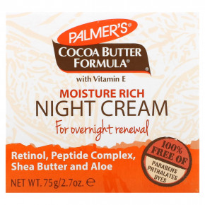 Palmer's, Cocoa Butter Formula® с витамином E, увлажняющий ночной крем, 75 г (2,7 унции) в Москве - eco-herb.ru | изображение Palmer's, Cocoa Butter Formula® с витамином E, увлажняющий ночной крем, 75 г (2,7 унции) в Москве - eco-herb.ru | фото