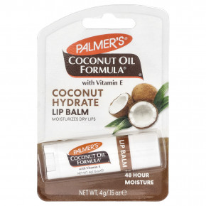 Palmer's, Coconut Oil Formula® с витамином E, увлажняющий кокосовый бальзам для губ, 4 г (0,15 унции) в Москве - eco-herb.ru | фото
