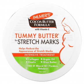 Palmer's, Формула с какао-маслом, масло для живота Tummy Butter, против растяжек, 125 г (4,4 унции) в Москве - eco-herb.ru | фото