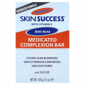 Palmer's, Skin Success®, кусковое мыло с витамином Е, против акне, для ухода за кожей, 100 г (3,5 унции) - описание | фото