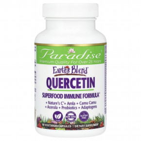 Paradise Herbs, Earth's Blend, кверцетин, 90 вегетарианских капсул - описание | фото