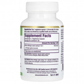 Paradise Herbs, экстракт ирвингии габонской, 150 мг, 60 вегетарианских капсул в Москве - eco-herb.ru | фото