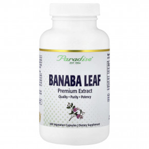 Paradise Herbs, Экстракт листьев банабы, 180 вегетарианских капсул (250 мг на капсулу) - описание | фото