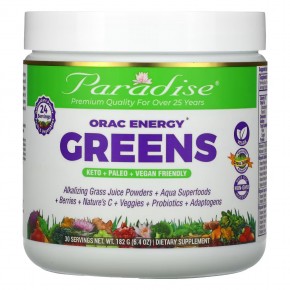 Paradise Herbs, ORAC-Energy Greens, 182 г (6,4 унции) - описание