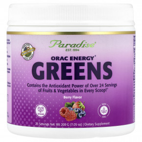 Paradise Herbs, ORAC Energy® Greens, со вкусом ягод, 200 г (7,05 унции) - подробнее Paradise Herbs, ORAC Energy® Greens, со вкусом ягод, 200 г (7,05 унции) - описание