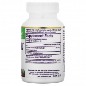 Paradise Herbs, Sambuca-Well, европейская бузина, 250 мг, 60 вегетарианских капсул в Москве - eco-herb.ru | изображение Paradise Herbs, Sambuca-Well, европейская бузина, 250 мг, 60 вегетарианских капсул в Москве - eco-herb.ru | фото