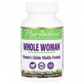 Paradise Herbs, Whole Woman®, формула для поддержки жизненной силы женского либидо, 60 вегетарианских капсул - описание | фото