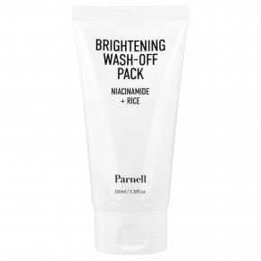 Parnell, смываемая маска для лица с никотинамидом и рисом, для осветления кожи, 100 мл (3,38 жидк. унции) - описание | фото
