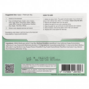 PatchAid, патч для улучшения сна без мелатонина для детей и взрослых, 30 патчей в Москве - eco-herb.ru | фото