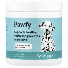 Pawfy, Eye Support, для собак, от 6 месяцев, арахисовая паста, 30 жевательных таблеток, 128 г (4,5 унции) в Москве - eco-herb.ru | изображение Pawfy, Eye Support, для собак, от 6 месяцев, арахисовая паста, 30 жевательных таблеток, 128 г (4,5 унции) в Москве - eco-herb.ru | фото