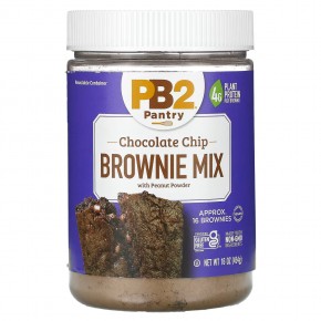 PB2 Foods, Chocolate Chip Brownie Mix with Peanut Powder, 16 oz (454 g) в Москве - eco-herb.ru | фото