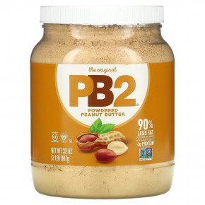 PB2 Foods, PB2®, оригинальная арахисовая паста, 907 г (32 унции) - описание | фото