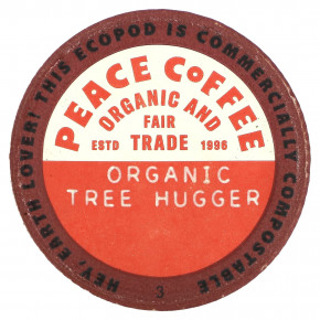 Peace Coffee, Organic Tree Hugger, фирменная смесь, темная обжарка, 12 капсул по 9,25 г (0,32 унции) в Москве - eco-herb.ru | фото