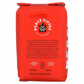 Peace Coffee, Organic Tree Hugger, Whole Bean, Dark Roast, 12 oz (340 g) в Москве - eco-herb.ru | фото